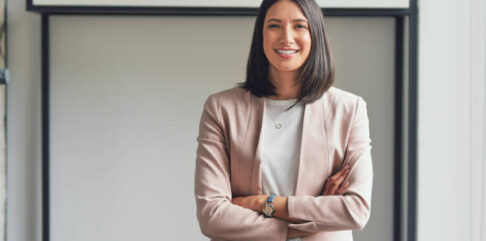 Cropped portrait of an attractive young businesswoman standing alone in her office with her arms folded during the day